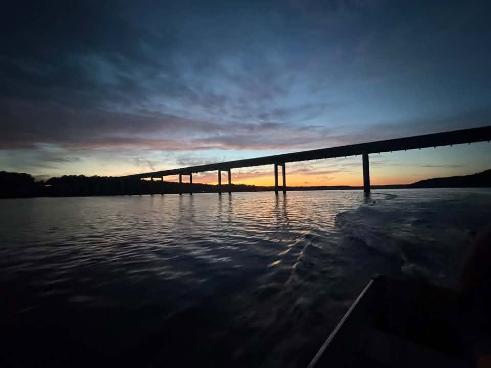 Sunset over Pomme de Terre Lake near Nemo Bridge
